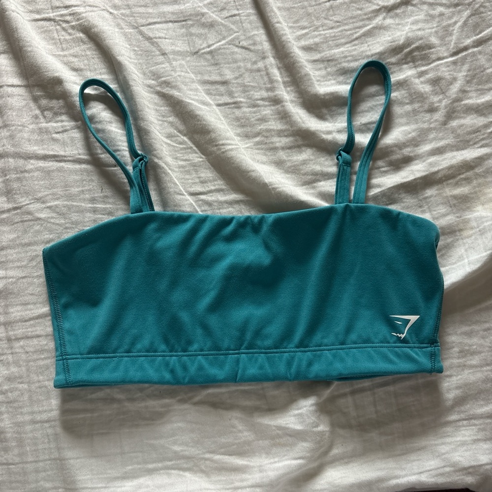 Gymshark teal strappy sports bra